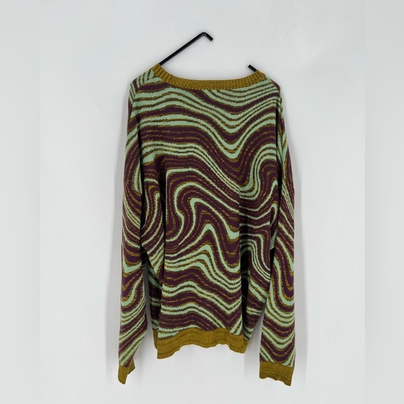 Asos Design Knit Long Sleeve Retro Sweater In Space Dye Swirly - Picture 6 of 7